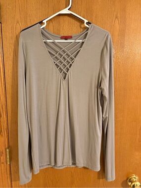 Crisscross V-Neck Top